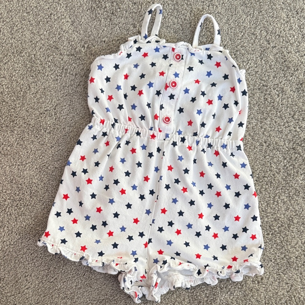 Janie and Jack 18-24 month - Starry White Kids Romper